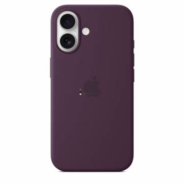 Apple iPhone 16 Silicone Case with MagSafe Plum